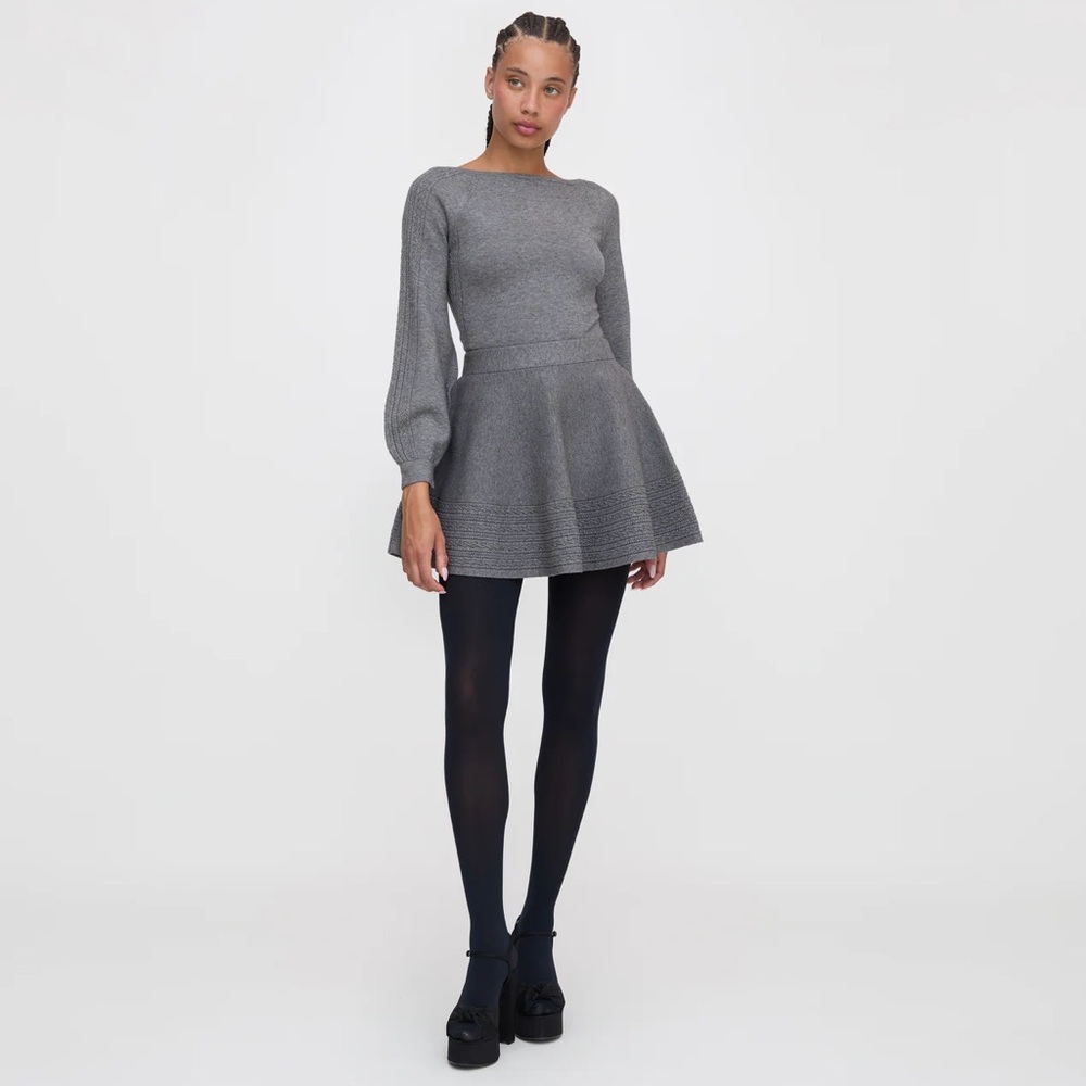 Hill House The Constantine Wool Blend Mini Sweater Skirt